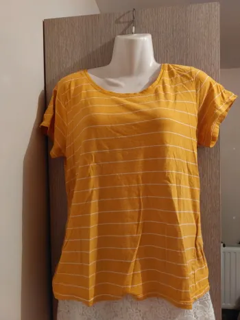 T-shirt jaune rayé - Colours of the World - Taille L