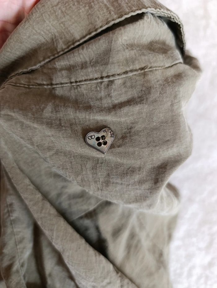 Chemise légère oversize Please L vert kaki 100% lyocell décontractée - photo numéro 7