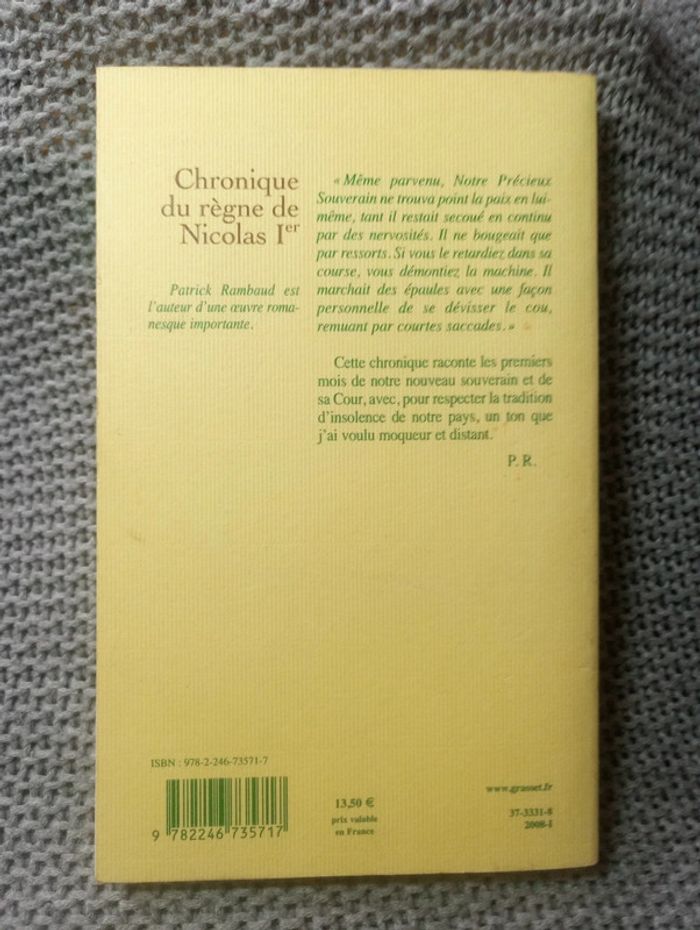 Patrick Rambaud - Chronique du règne de Nicolas Ier - photo numéro 2