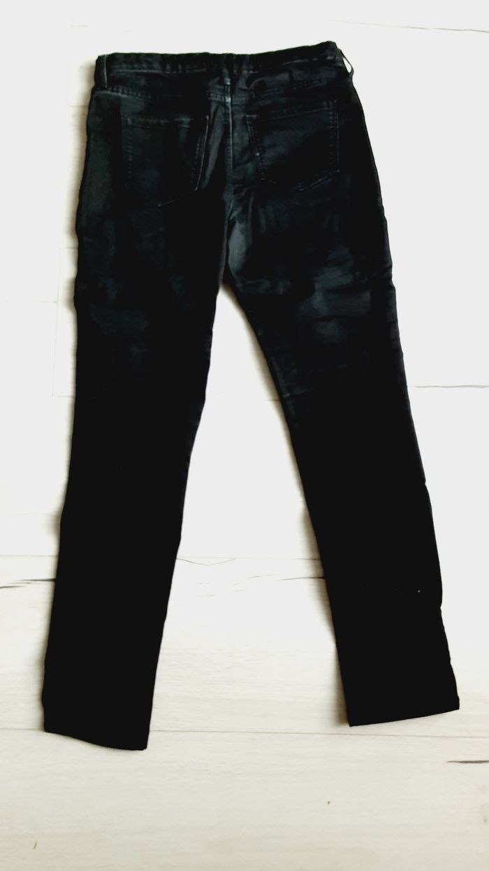Vêtement mixte garçon fille pantalon jean noir skinny fit et denim 12 ans - photo numéro 4