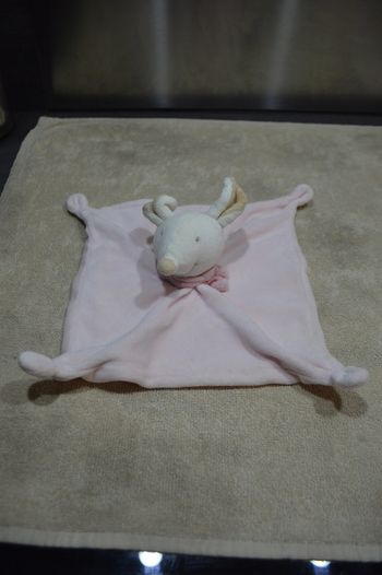 Doudou souris Obaibi rose 20 cm