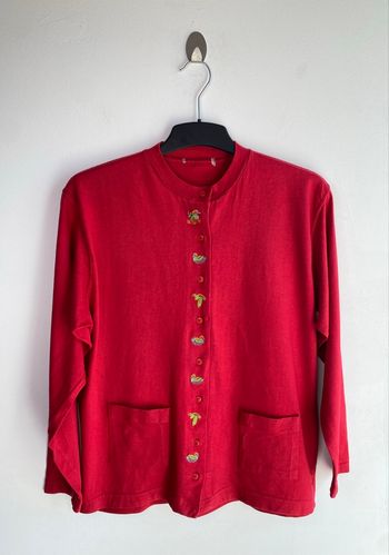 Gilet cardigan rouge NafNaf