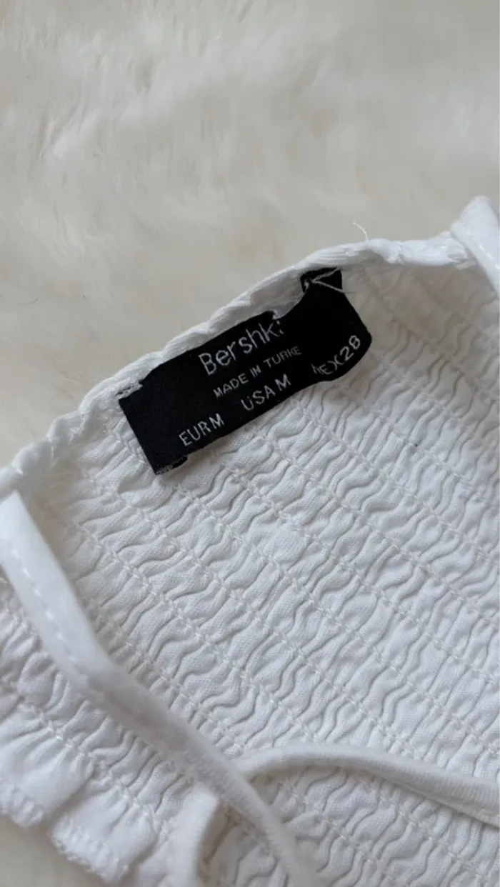 Top dos nu à lacets blanc bershka - photo numéro 4