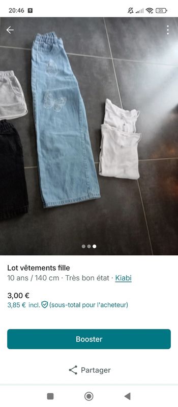 Lot vêtements filles