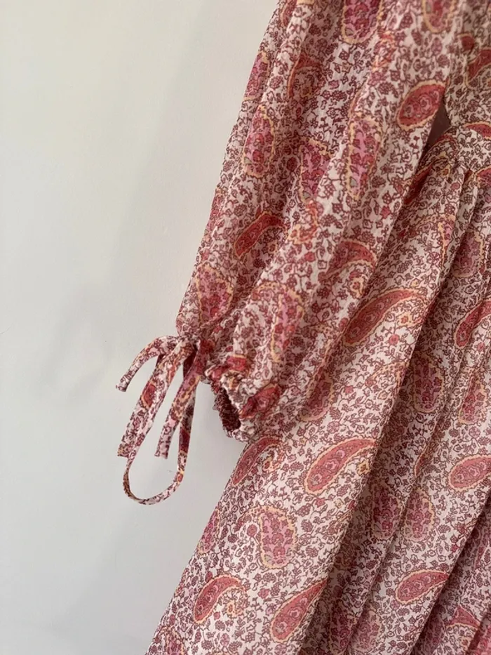 👗🌻 magnifique robe d’été légère à motif- taille L   - neuf sans étiquette -Mango - photo numéro 2