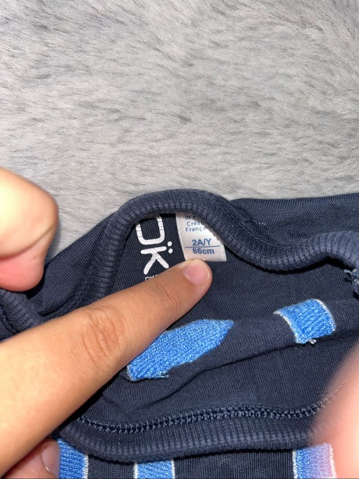 Haut manches longues bleu foncé - 24 mois - Okaïdi - photo numéro 3