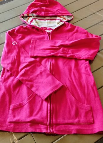Veste zippée fushia fille
