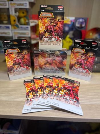 Lot Yugioh display + tripack + booster blister Territoire Embrasé fr