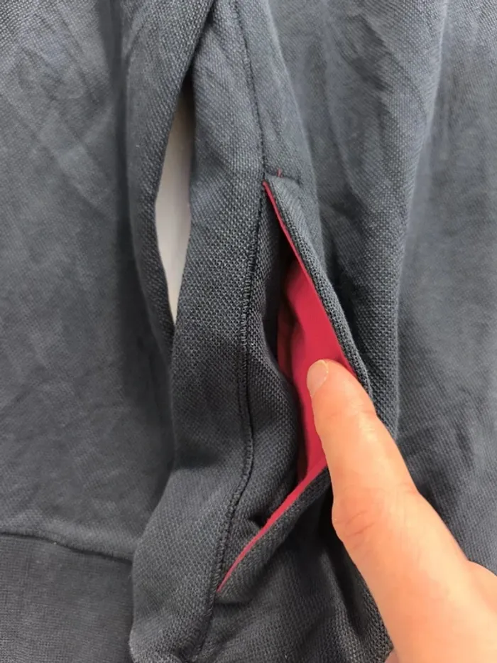 Sweat 1/4 zippé bleu marine logo blanc grosse tâche devant taille M Ralph Lauren homme - photo numéro 12