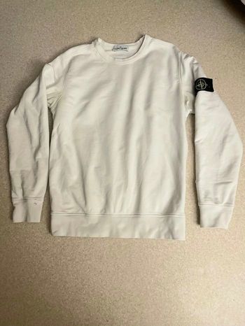 sweatshirt homme Stone Island taille L blanc  excellent etat