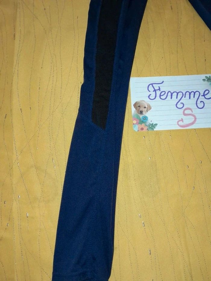 Leggings sexy ajouré femme bleu marine S - photo numéro 4