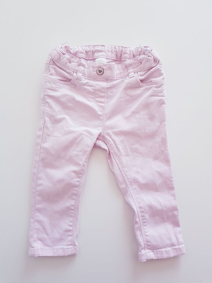 Baby Club - Ensemble pull manches longues + pantalon jean rose (12 mois) - photo numéro 5