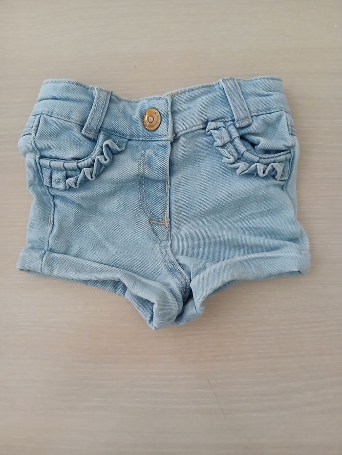 Short jean bebe taille 3 mois marque tape a l oeil - photo numéro 2