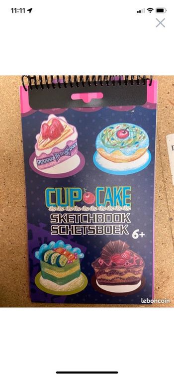 Carnet à croquis cup cake sketchbook