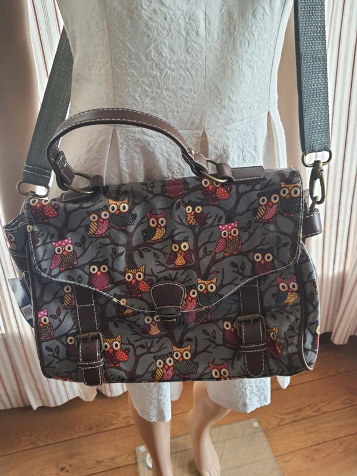 Jolie Sac à main gris/marron Mfhandbags neuf