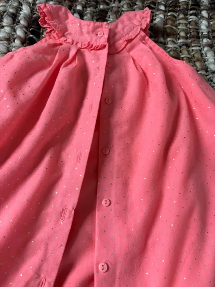 Robe fille en coton rose Grain de blé 2 ans - photo numéro 4