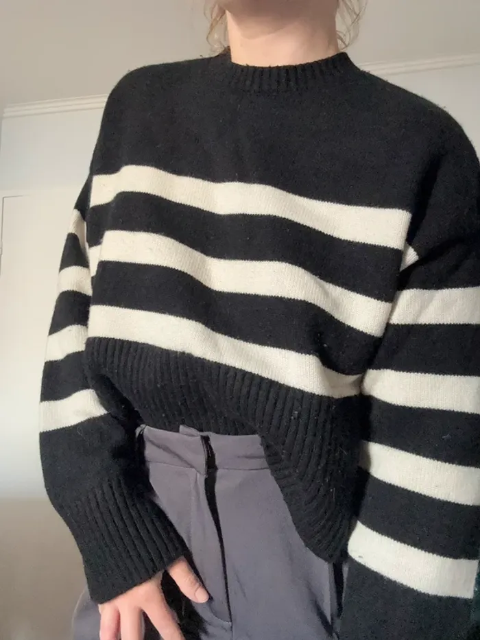 Pull à rayures en cashmere