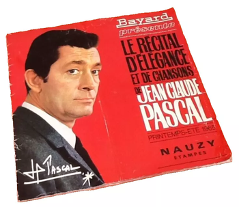 Nauzy Etampes (Essonne)  Flexi disc  Jean Claude Pascal  Le récital de l' élégance et de chansons