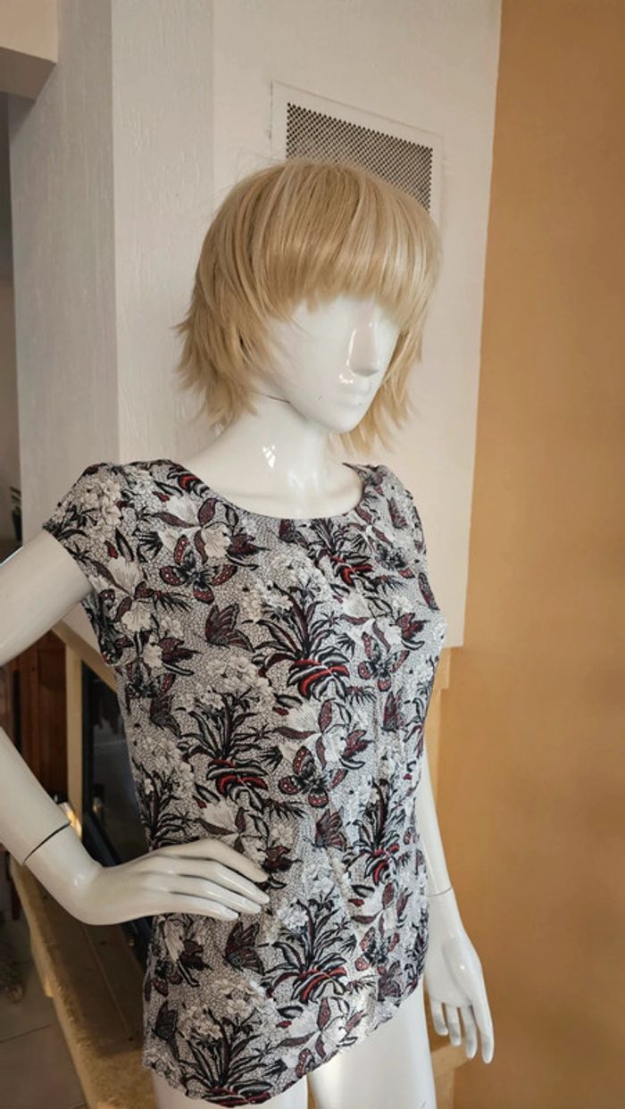 Top motif papillon Camaïeu taille 40