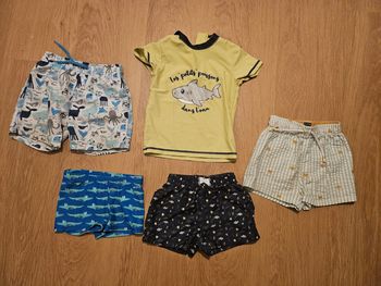 Lot shorts baignade 12-24 mois 