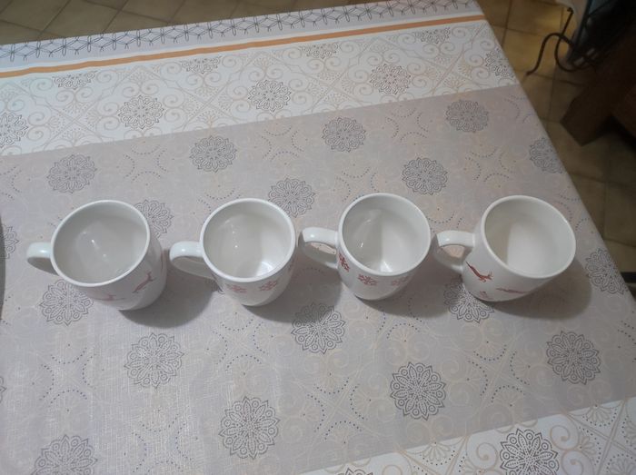 4 tasses flocons et cerfs - photo numéro 2