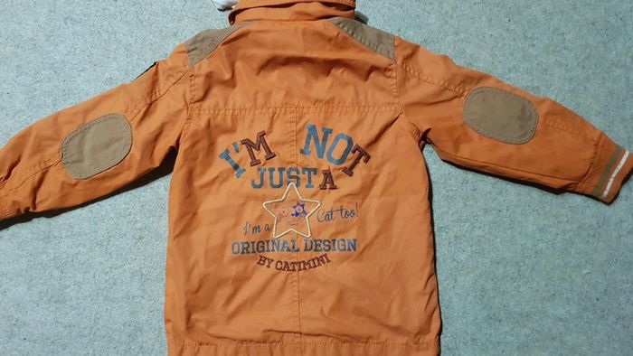 Superbe parka catimini garçon 3ans orange/beige - photo numéro 3