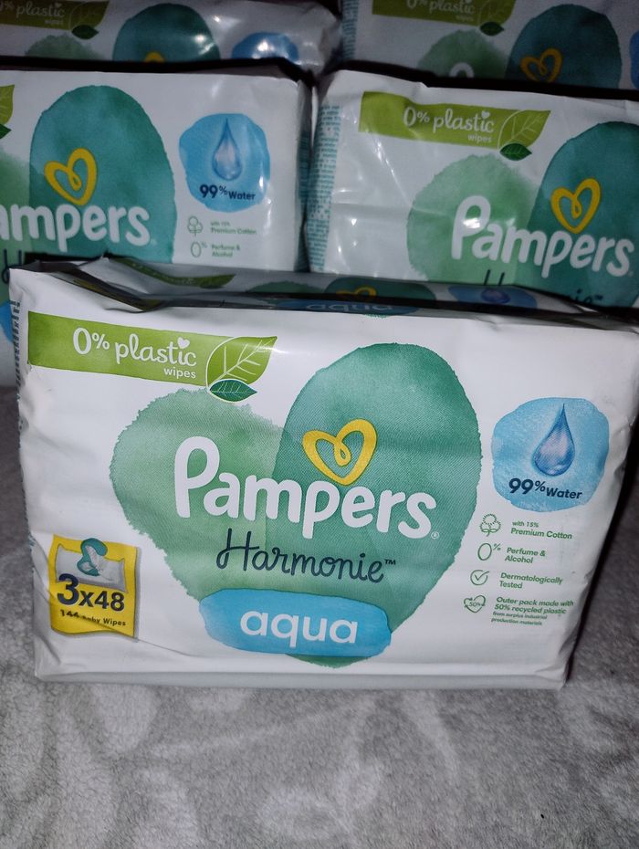 Lot de lingettes Pampers harmonie aqua - photo numéro 2