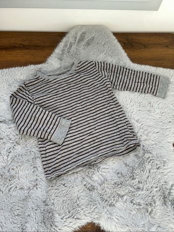 Haut a manches longues rayé gris et marron - 24 mois - Kid Kanaï