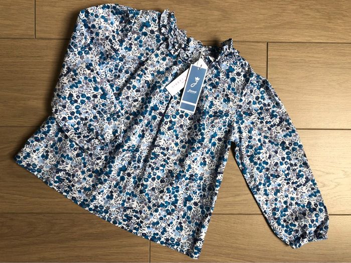 Blouse en Liberty Wiltshire bleu Jacadi T-3 ans - photo numéro 2