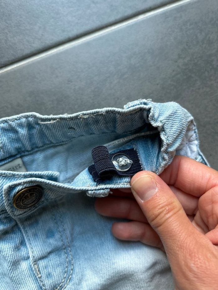 Short en jeans clair avec dentelle bébé fille zara - photo numéro 7