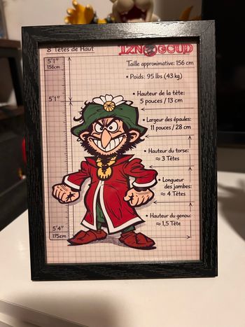 Cadre décoratif Iznogoud – Bois noir – 13 × 18 cm