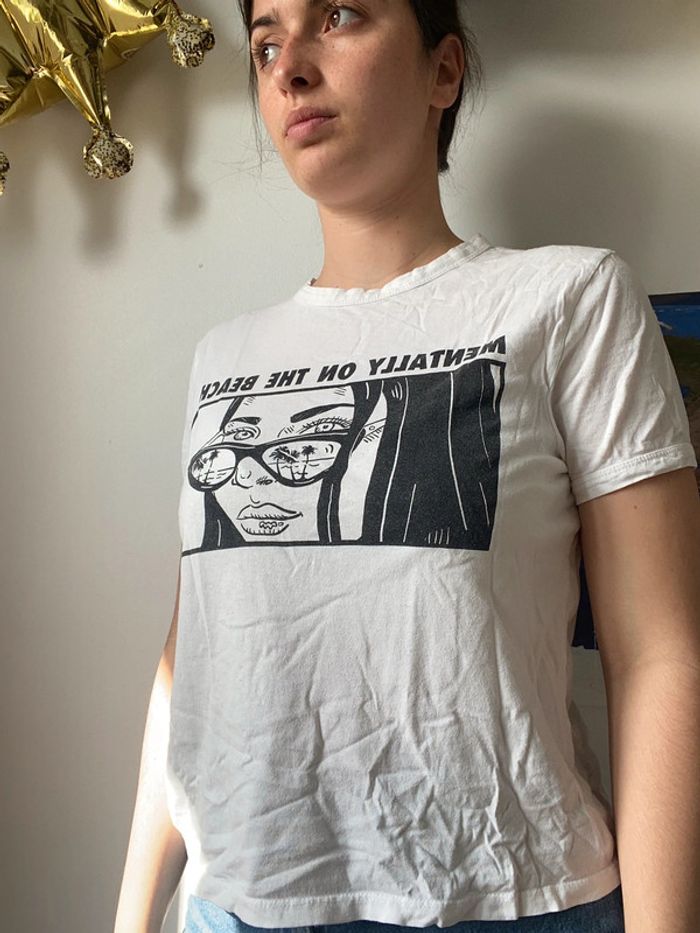 Tee shirt blanc imprimés - photo numéro 2