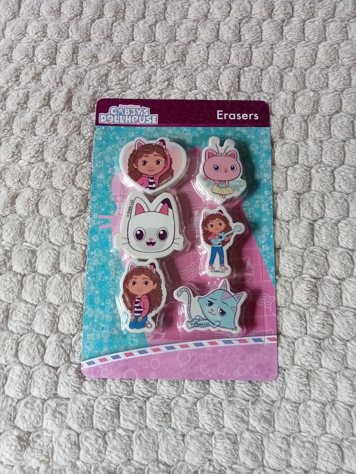 6 gommes gabby chat - photo numéro 2