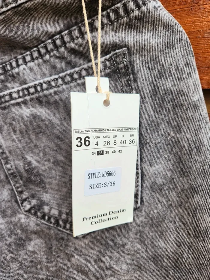 Jean destroy gris Redial – Boyfriend fit tendance - photo numéro 4