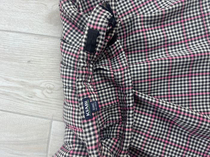 Jupe plissée blanche noire et rose à carreaux fille 10 ans - photo numéro 3