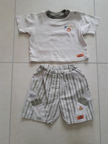 Ensemble t-shirt + short - 12 mois