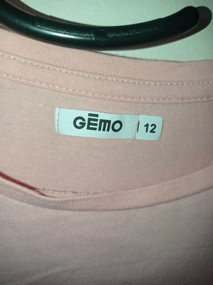 T-shirt manche longue rose avec motif licorne - photo numéro 3