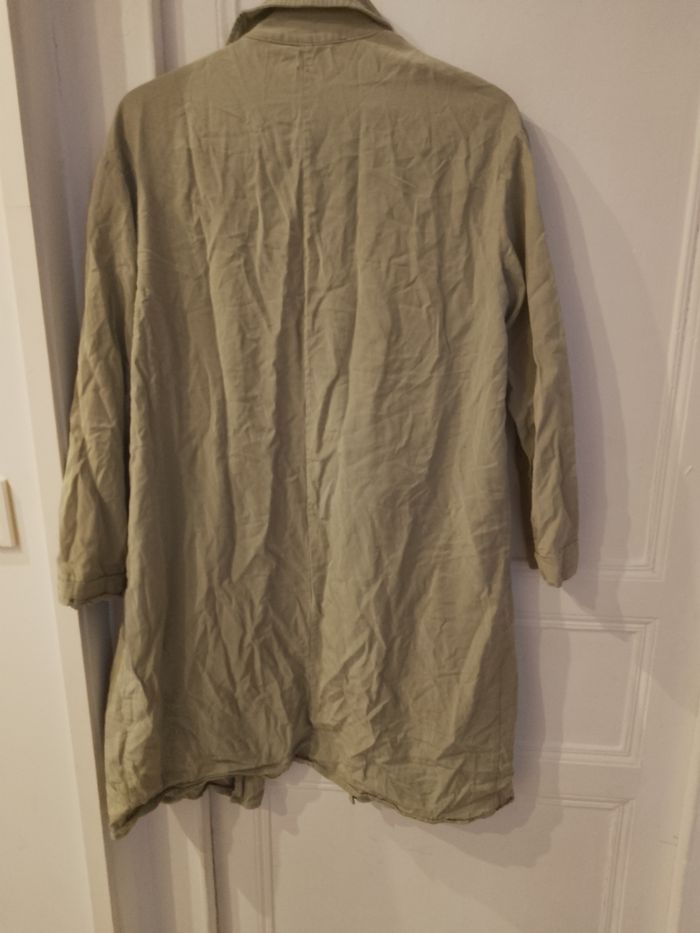 Veste verte longue Zara - photo numéro 2