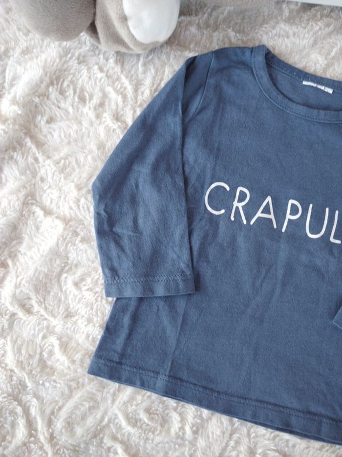 Tee shirt chemise manches longues Garçon 3/6 mois Crapule - photo numéro 3