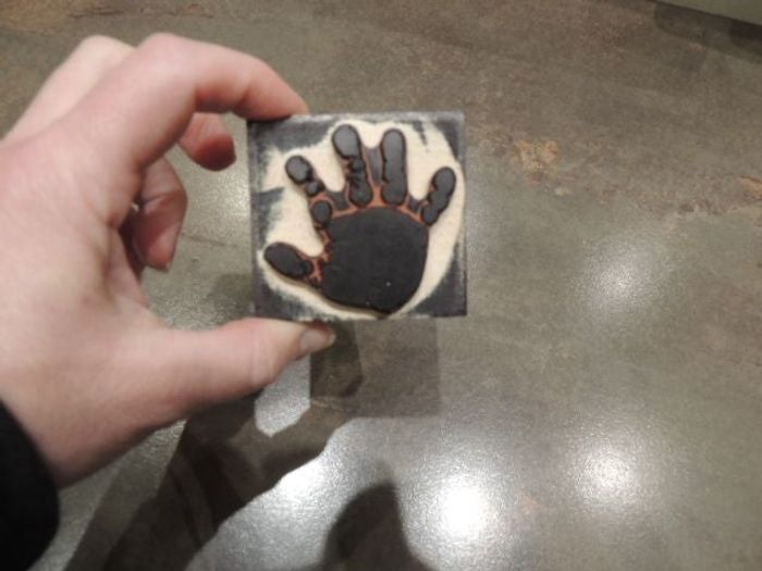 Tampon empreinte de main