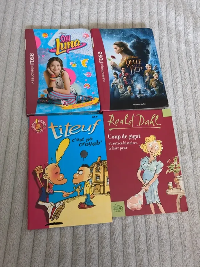 Lot de 4 livres romans pour fille 10-12 ans