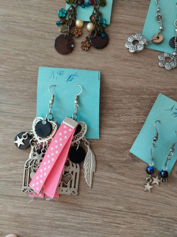 Lot de 6 paires de boucles d oreille fantaisie - photo numéro 4