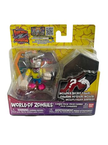 Pack combo World Of Zombies Zrazil Soccer Player et figurine surprise Bandai neuf