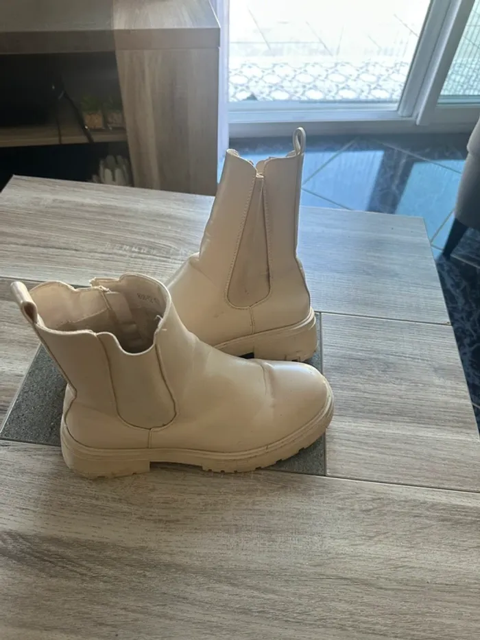 Bottines creme 39