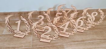 Numéros de table 1 à 8