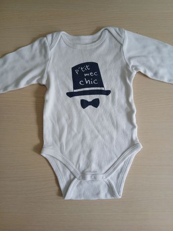 Bodie garcon en coton taille 6 mois marque gemo