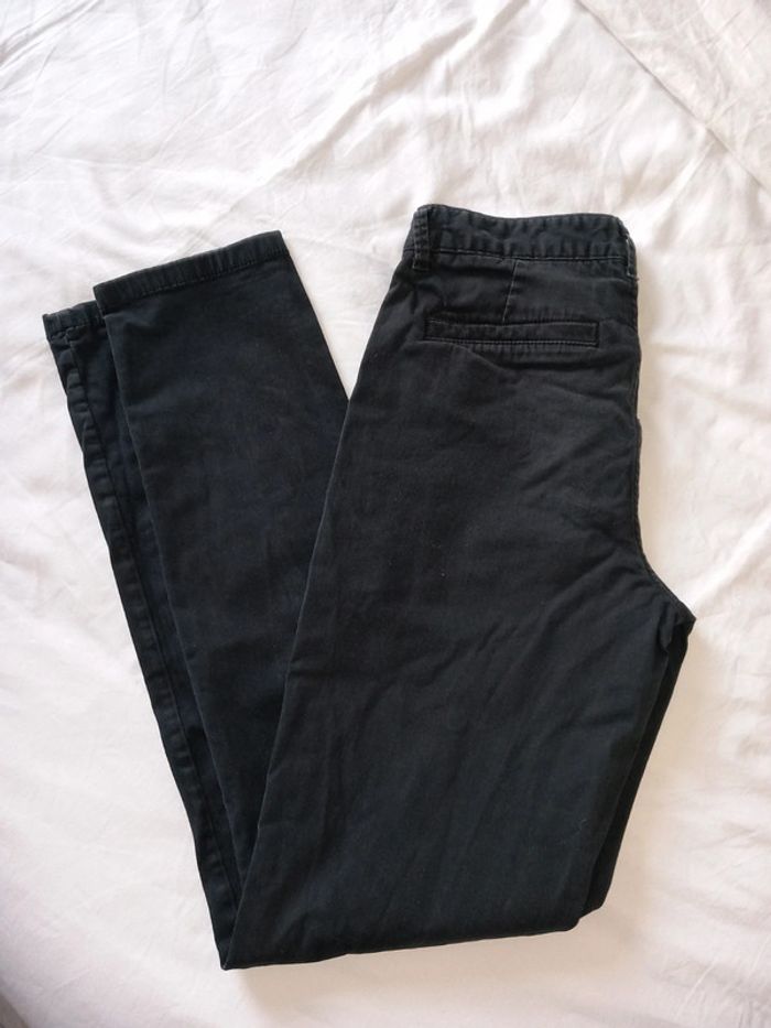 Pantalon noir slim fit kiabi - photo numéro 2