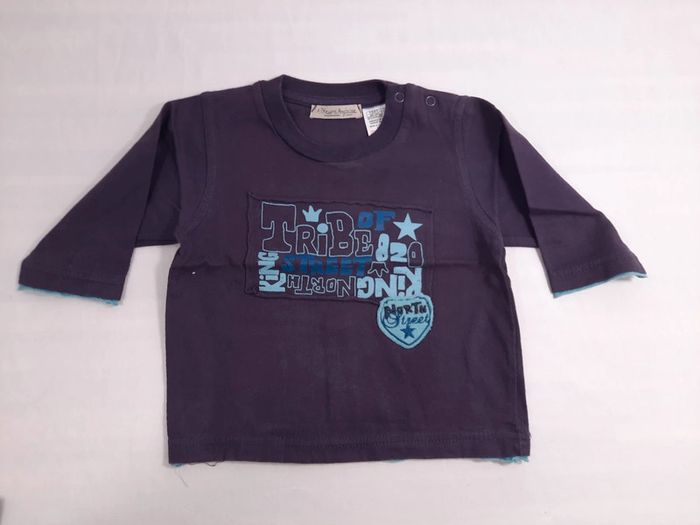 Tee shirt manches longues,  à l'heure anglaise,  9 mois