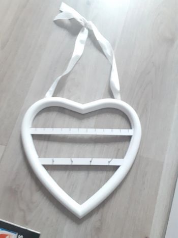 Porte bijoux bois cœur