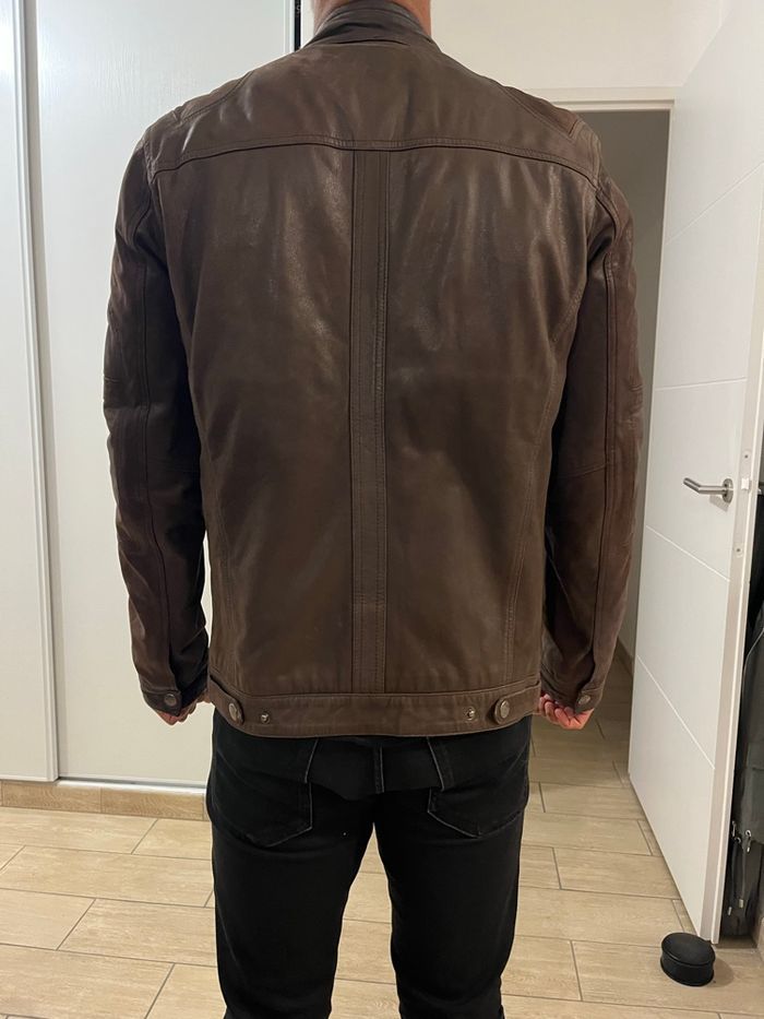 Veste Homme Factory en cuir de chèvre – Taille 50 (équivalent L) – Très bon état - photo numéro 2